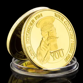 En 100th Yıldönümü WW I (1914-1918) Koleksiyon Altın Kaplama Hatıra Para Koleksiyonu Asla Unutma hatıra parası