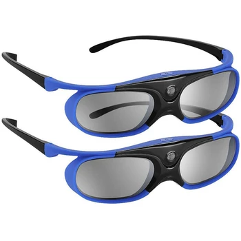 En iyi 2 Adet Aktif Obtüratör Gözlük DLP-Lınk 3D Gözlük USB Şarj Edilebilir DLP LINK Projektörler ile Uyumlu BenQ W1070 W700 Pro