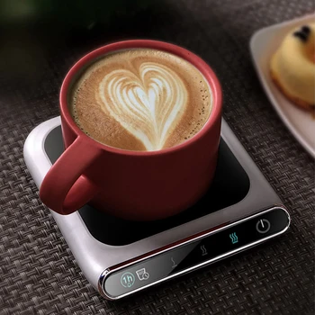 Fincan Isıtıcı Kahve kupa ısıtıcı Zamanlayıcı Isıtma Coaster Akıllı Termostatik isıtma pedi Sıcak Plaka Sıcak Süt Kahve kupa ısıtıcı USB