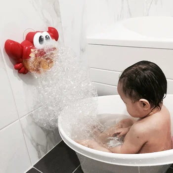 HGRC Bebek Banyo baloncuk oyuncakları Sevimli Karikatür Ahtapot Yengeç Banyo Otomatik Küvet Su Yüzme Makinesi Hediyeler Oyuncak çocuklar için