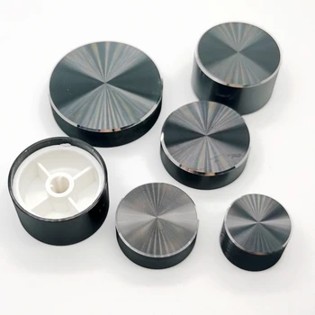 High-end Alüminyum Alaşımlı Potansiyometre Topuzu Kapağı Kodlayıcı Ses Kontrolü Ses Düğmesi 6mm Mil Delik Topuzu (D ekseni.)