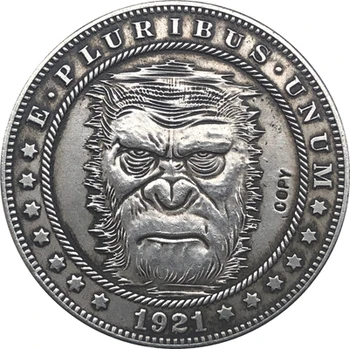 Hobo Nikel 1921-D ABD Morgan Dolar PARA KOPYA Tipi 120