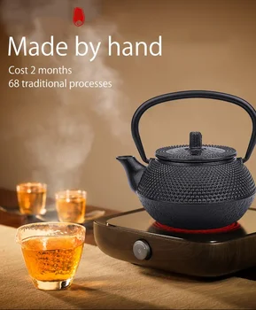 Japon çay demlik Pot çay su ısıtıcısı antika dökme demir demlik kaynar su ısıtıcısı için dekorasyon süs