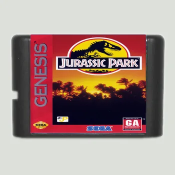 Jurrasic Parkı 16 bitlik MD Oyun Kartı Için Sega Mega Sürücü Genesis