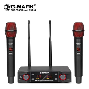 Kablosuz Mikrofon G-MARK EW100 UHF Karaoke El Ayarlanabilir Frekans Performans Parti Kilise Hoparlör