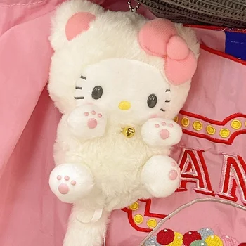 Kawaii Hello Kittys Peluş Bebek Schoolbag Kolye Hediye Kittys peluş oyuncak Küçük Süs Anahtarlık Kolye