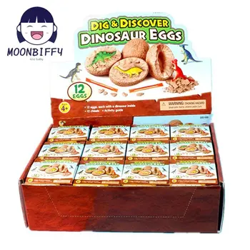 Kazmak Dinozor Eggs12 Dino Yumurta Oyuncaklar KÖK Öğrenme Çocuklar Aktivite Hediye Parti İyilik Çocuklar için 12 Gizem Kazı Macera