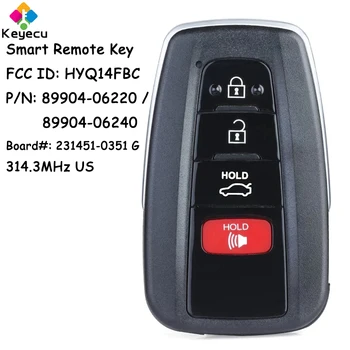 KEYECU Akıllı Uzaktan Anahtar İle 4 Düğmeler 314.3 MHz Toyota Camry 2018 2019 2020 için 21 Fob FCC ID: HYQ14FBC 89904-06220, 89904-06240