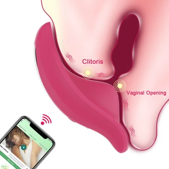 Klitoris Bluetooth APP Vibratör Kadın Kablosuz Uzaktan Kumanda Giyilebilir Titreşimli Yumurta Klitoris Stimülatörü Seks Oyuncakları Kadınlar için Çiftler