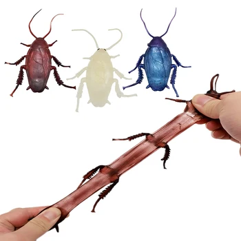 Komik Simülasyon Solucan Anti Stres Gerilebilir Yumuşak Böcekler Sevimli Karikatür Gerçekçi Beetle Solucanlar Hayvan Çocuk Yetişkin Oyuncaklar Prank