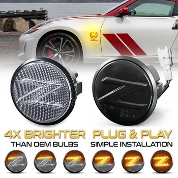 LED Dinamik Yan İşaretleyici İşık Dönüş Sinyali Sıralı Flaşör Gösterge Lambaları Nissan 370Z Coupe Nismo Roadster Z34 2009-2020