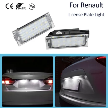LED Numarası Plaka İşık Renault Megane 3 İçin Canbus Hiçbir Hata Su Geçirmez Plaka İşık Renault Megane 2 Espace 4