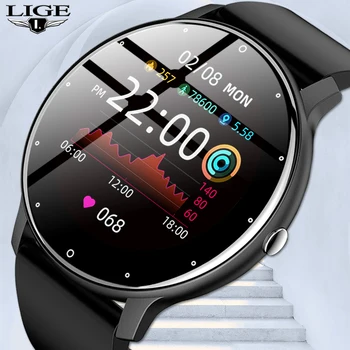 LIGE 2022 Moda akıllı saat Erkekler Spor Bilezik Kalp Hızı Kan Basıncı İzleme Spor İzci Smartwatch Hediye Kadınlar için