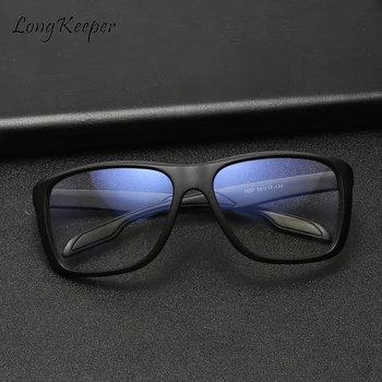 Longkeeper 2020 Yeni Moda Anti mavi ışık Gözlük Erkekler Siyah Büyük Gözlük Çerçevesi Bilgisayar Gözlük Çerçevesi Kadınlar için