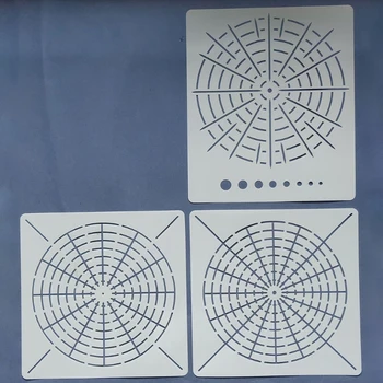 Mandala Boyama Şablonları Şablonlar için DIY Kaya Karalama Defteri Boyama Kabartma Albümü Dekoratif Yeniden Kullanılabilir ve Yıkanabilir Şablon