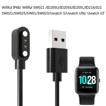 Manyetik USB şarj aleti Kablosu Willful IP68 Willful SW021 SW023 ID205L ID205G ID205S ID216 YAMAY Letsfit Blackview akıllı saatler