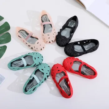Mini Melissa 2020 Yeni Mini kızlar Ayakkabı Kristal Jöle Sandalet Çocuk İçi boş Ayakkabı Toddler Kız çocuk sandaletleri prenses
