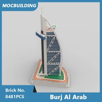 MOC Yapı Taşları Burj Al Arab Modeli DIY Monte Tuğla Mimari Serisi Yaratıcı Eğitici çocuk oyuncakları Hediyeler 8581 ADET
