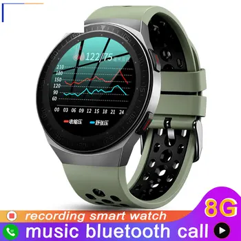 MT-3 8G Bellek Müzik akıllı saat Erkekler Bluetooth Çağrı Tam Dokunmatik Ekran Su Geçirmez Smartwatch Kayıt Fonksiyonu spor bilezik
