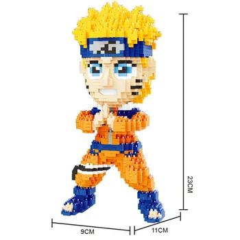 Naruto Anime Karakterler Naruto Kakashi oyuncak inşaat blokları Bulmacalar Bulmaca Beyin Koleksiyonu Çocuk Noel Veya Doğum Günü Hediyeleri