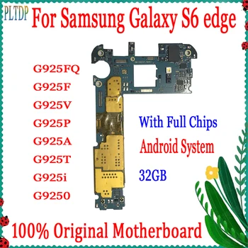 Orijinal Unlocked Anakart Samsung Galaxy S6 Kenar G925F G925İ Mantık kurulu Android