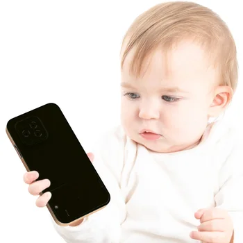 Oyuncak Telefon Bebekler İçin Erkek Kız Sahte Telefon Oyuncaklar İle Müzik Eğitici cep telefonu Oyuncaklar İçin 3-6 Yıl Toddlers Light Up Oyun Telefonu