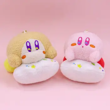 Pembe Kirby Peluş Kawaii Anahtarlık Oyuncaklar Anime Dolması çizgi film bebeği Japon Kolye Hediyeler Çanta Aksesuarları Göndermek Hediyeler Kabarık Oyuncak
