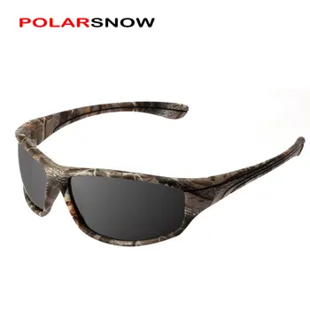 POLARSNOW TR90 + Kauçuk Polarize Güneş Gözlüğü Camo Çerçeve Spor güneş gözlüğü Erkek Gözlük UV400 Gölge P8737MI