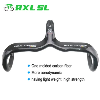 RXL SL Karbon Yol Bisiklet Gidon 3 K Parlak Entegre Gidon Kök Ultralight T700 Bisiklet Bırak Bar