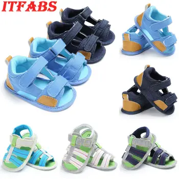 Sevimli Bebek Bebek Çocuk Yumuşak Taban Tuval Beşik Ayakkabı Toddler Yenidoğan plaj sandaletleri Ayakkabı 0-18M