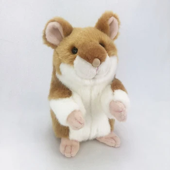 Sevimli Hamster Bebek Gerçekçi Fare peluş oyuncak Kabarık Hamster Peluş Yumuşak Doldurulmuş hayvan Bebek Çocuk doğum günü hediyesi