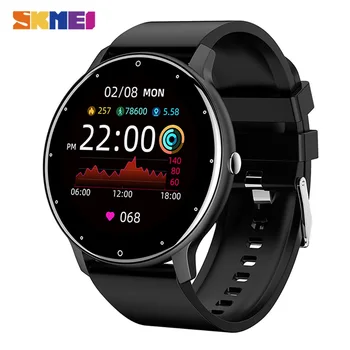 SKMEI Bluetooth akıllı saat Tam Dokunmatik Ekran spor fitness takip chazı IP6X Su Geçirmez Smartwatch Android ıos için Xiaomi Huawei