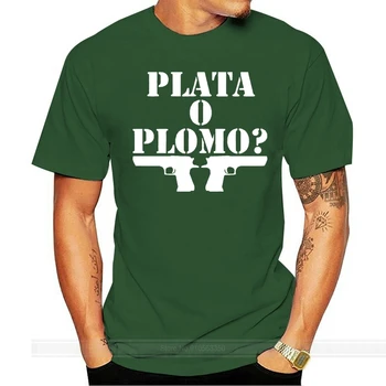 T-Shirt Inspired Plata O Plomo Pablo Escobar Ilaç Efendisi Kolombiya Tee Yeni Erkek Gömlek Yaz Üstleri Gömlek Yapmak