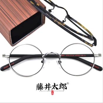 TARO FUJII Optik Gözlük Çerçevesi Erkekler Kadınlar Retro Yuvarlak Reçete Bilgisayar Gözlük Gözlük Çerçevesi Şeffaf Lens Kadın Oculos