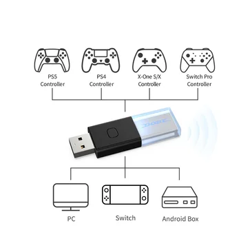 USB kablosuz oyun kolu Gamepad Dönüştürücü PS5 / Anahtarı NS / PS4 / Xbox PC bluetooth denetleyicisi Adaptörü Alıcı Oyun Aksesuarı