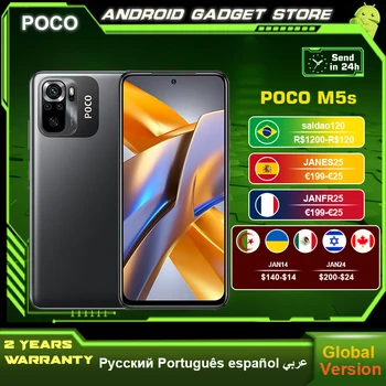 Xiaomi POCO M5s Smartphone 64GB / 128GB 5000mAh NFC MTK G95 Octa Çekirdek 64MP Kamera 6.43 