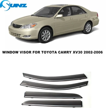 Yan Pencere Siperliği Toyota Camry İçin XV30 2002 2003 2004 2005 2006 Plastik Dış Visor Havalandırma Tonları Pencere Güneş Yağmur Muhafızları SUNZ