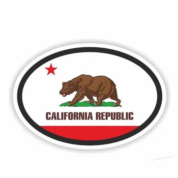Yaratıcı Araba Sticker California Cumhuriyeti Ülke Kodu Aksesuarları Su Geçirmez Güneş Koruyucu Vinil Çıkartması
