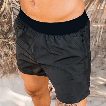 Yeni Erkek Spor Şort Hızlı Kuru Astar Olmadan Spor Salonları kısa pantolon Hafif Elastik Koşu Spor plaj şortu erkek giyim