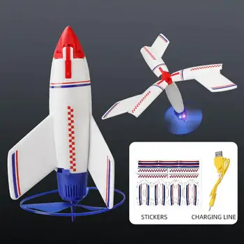 YENİ Güç Roket Fırlatıcı Seti Oyuncaklar Çocuklar İçin Elektrikli Ultra Yüksek Döndür Uçan Roketler Modeli Çocuklar Açık Hava Oyunları spor oyuncakları