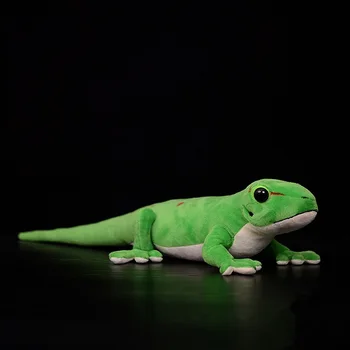 Yumuşak Madagaskar Günü Gecko Peluş Oyuncak Gerçekçi Sevimli Yeşil Geckos Kertenkele Dolması Hayvan Oyuncaklar Hediyeler Yetişkinler Çocuklar İçin