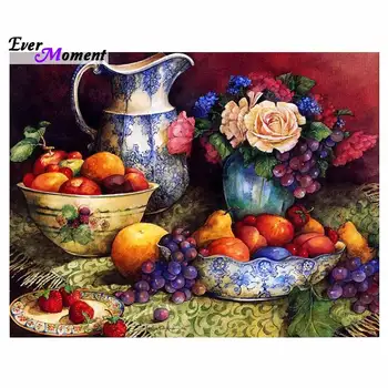 Çiçek Gıda Kahvaltı dıy kiti mozaiek elmas boyama 5d elmas nakış sticker hediye resim ev dekor için ASF587