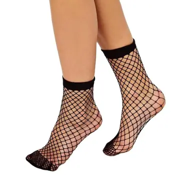1 Çift Yaz Çorap Kadın Dans Net Çorap İçi Boş kaymaz Spor Носки Elastik Kadın Ayak Bileği Fishnet Çorap Siyah