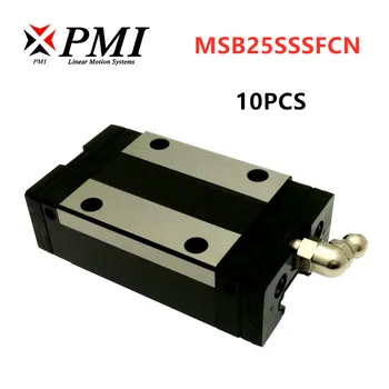 10 adet orijinal Tayvan PMI MSB25S MSB25S-N MSB25SSSFCN lineer kızak kaymak taşıma bloğu için CO2 lazer makinesi CNC router