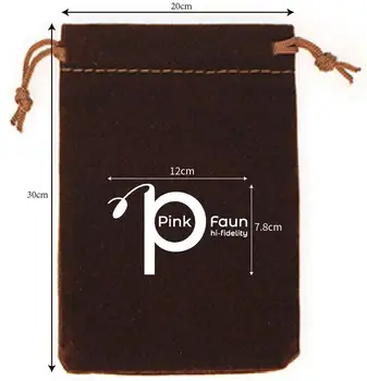 100 Adet 20x30cm İpli Kahve Rengi Kadife Çanta Baskılı Beyaz Logo İle noel hediyesi Paketleme Çantası Özelleştirilmiş Logo