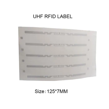 100 adet ISO18000-6C Pasif Kütüphane Etiket Yapışkanlı yapışkan etiket Kitap Yönetimi için UHF RFID Etiketi