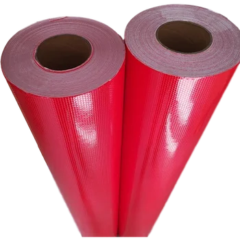 120cm * 4m Kırmızı Yüksek Görünürlük Haddeleme Kendinden yapışkanlı floresan Yansıtıcı PVC Su Geçirmez Uyarı Yazdırılabilir ışık kutusu Kumaş