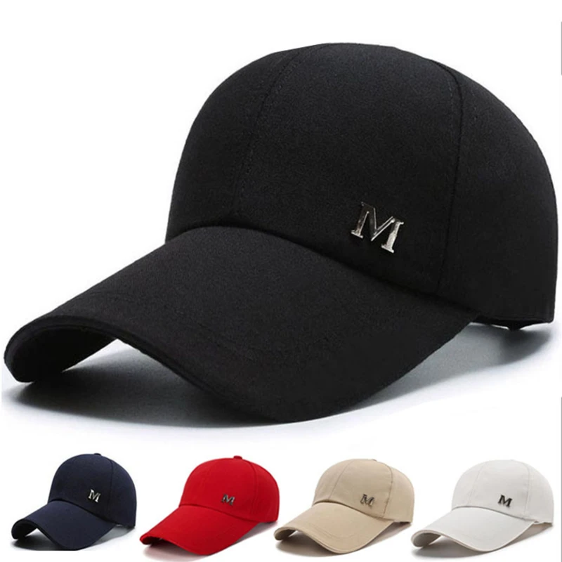 Erkek Doruğa Kap Ayarlanabilir Nefes Spor Kap Uzun Ağız Güneş Koruyucu beyzbol şapkası Erkekler İçin Moda Erkek Snapback Şapka Kapaklar Görüntü 1