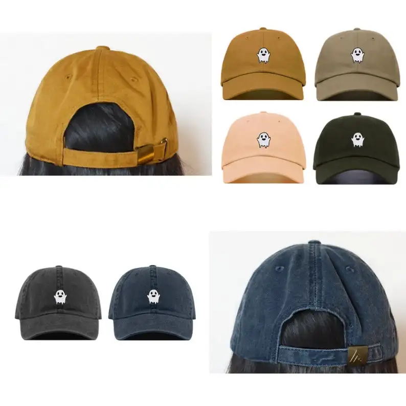 Moda pamuk vahşi beyzbol şapkası HAYALET İşlemeli golf Kap hip-hop snapback şapka açık erkekler ve kadınlar güneş şapkaları gorras Görüntü 3