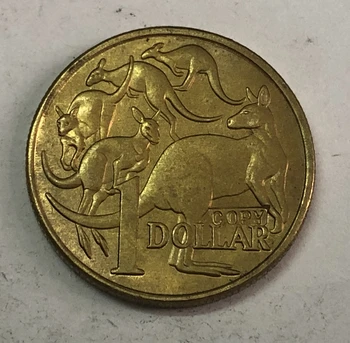 2000 Avustralya 1 Dolar-Elizabeth II 10 cent ön yüzü katır